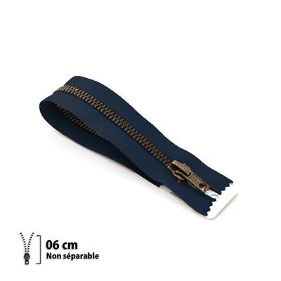 Fermeture éclair Z14 - laiton Non séparable 6mm - 6 cm