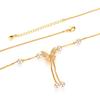 Exquisite and Small Micro-inlaid Butterfly Pearl Fringed Necklace, Super Fairy Design Collarbone Chain Woman