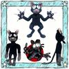 New Black Cat 99 Nights In The Forest Plush Doll Game 99nights Purple Bat Plush Toys Cute Anime Peripherals Toy Birthday Gift