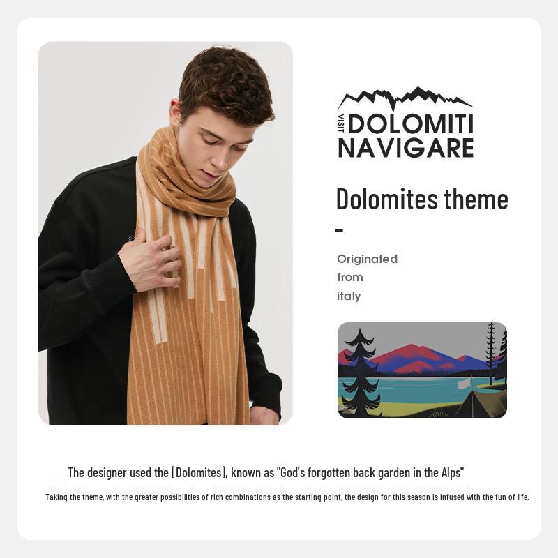 Navigare Men's Striped Casual Warm Scarf