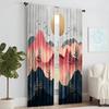 Set Of 2 Versatile Polyester Transparent Curtains Home Decoration Abstract Background Use Bedrooms Living Rooms Made Area Window Treatment