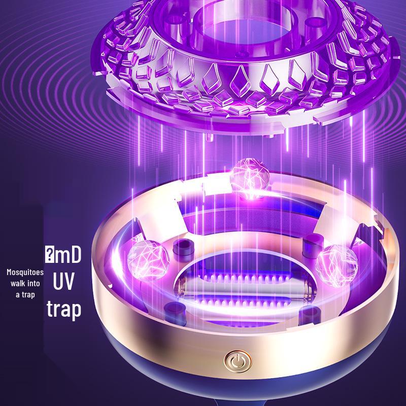 Dual-Use Electric Mosquito Killer Lamp: Rechargeable, Plug-In, with Mosquito Attractant and Repellent Functions for Household Use.