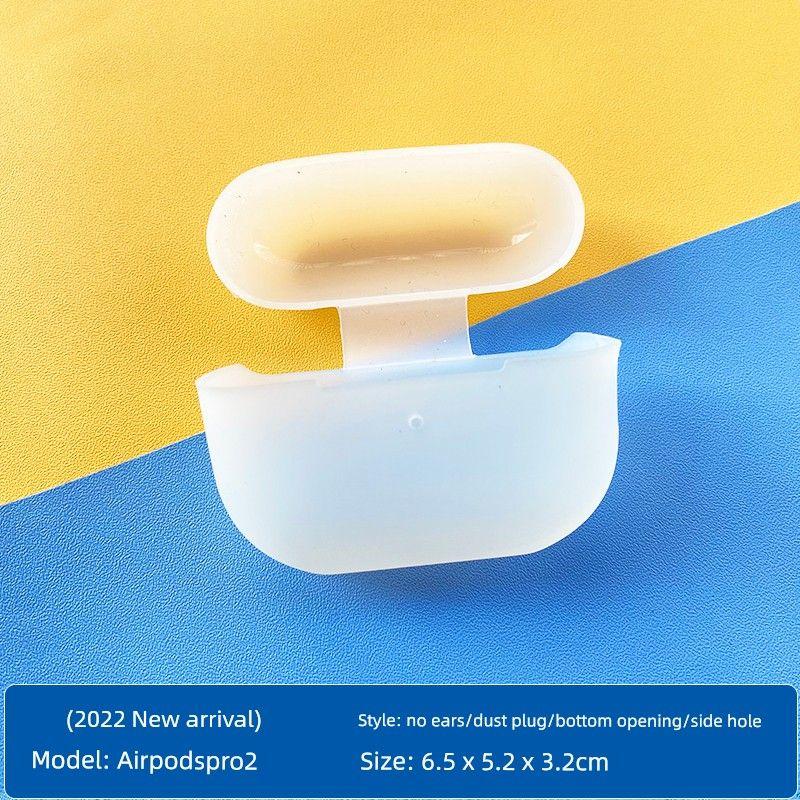 

Material Package Woven Silicone Case Suitable for Apple AirPods Pro2 Generation 3 Generation 4 Generation Bluetooth Earbuds Case Protective Case Airpods Pro2 silicone shell/earless (1)