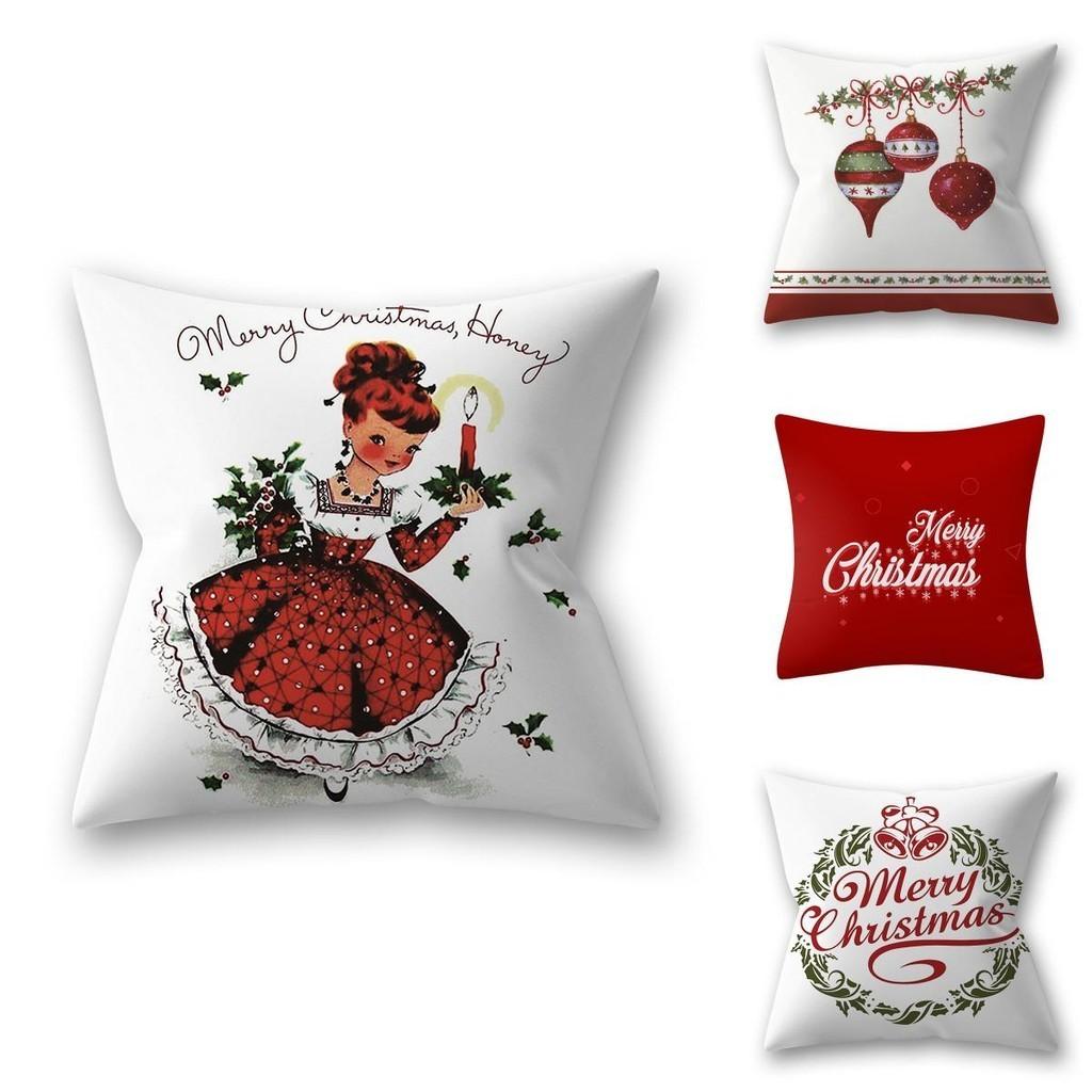 Vibrant Christmas Themed Decorative Cushion Cover For Festive Home Decor 18x18