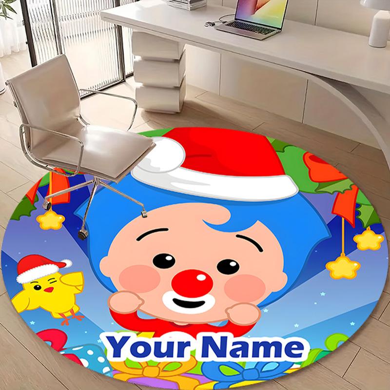 Personalized F-Flim Flim Round Chair Office Rug - Perfect for Mat, Office Chair & More - Ideal Gift for Birthdays and Holidays