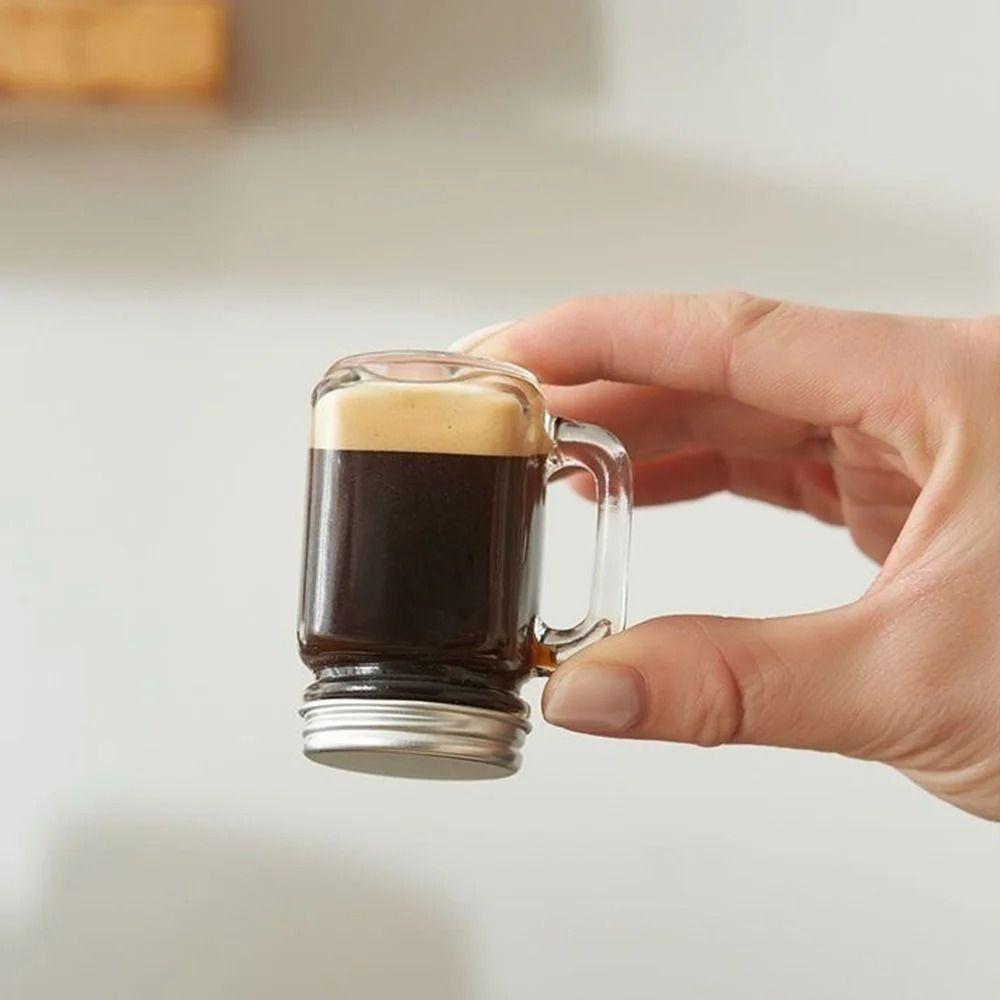 5Pcs 35ml Sealed Glass Bottle Cute Coffee Concentrate Bottle Storage Tank Mini Mason Jar  Milk