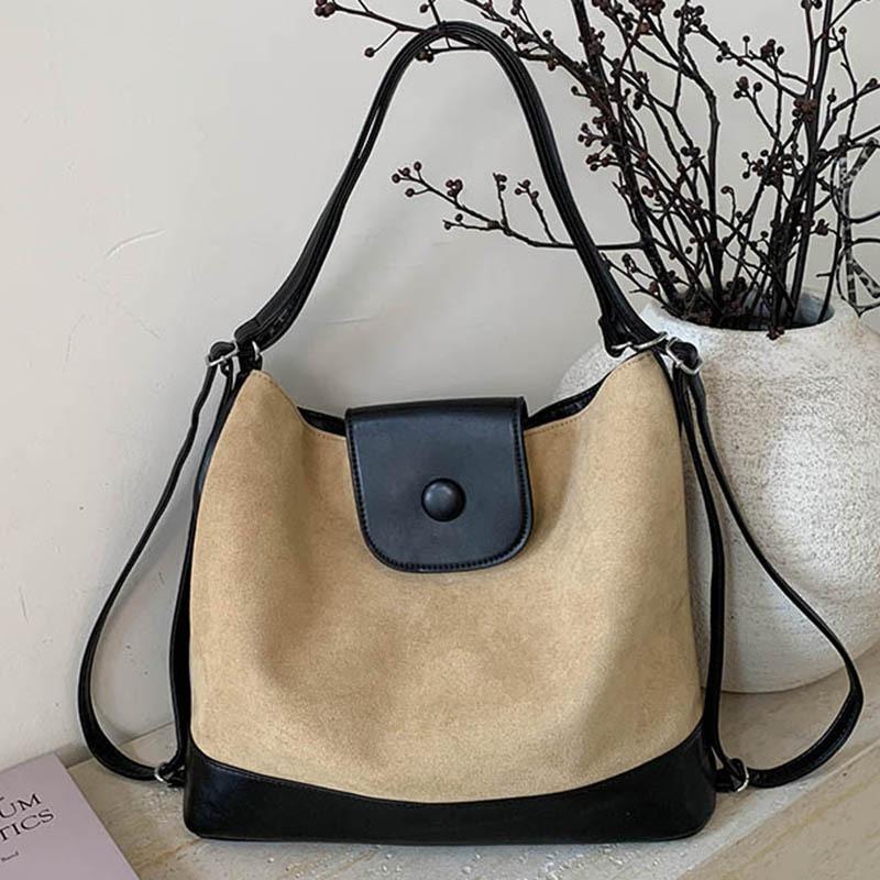 Retro matte large-capacity backpack bag women's bag new high-value shoulder bag commuter messenger tote bag