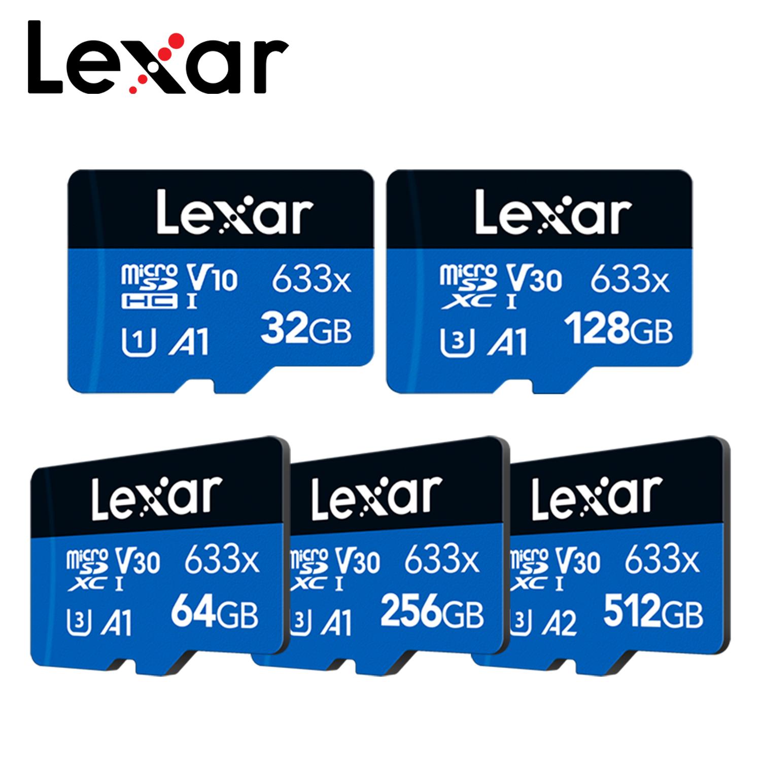 Lexar™ Cartão Micro SD Original Lexar 128GB 633x 512GB 256GB 128GB 64GB 32GB Cartão de Memória Até 100MB/s Leitura A2/A1 microSDHC/microSDXC Cartão TF sold by Joom