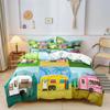 Cute Cartoon Boys Bedding Set Car Track Pattern Duvet Cover Set Children Bed Cover Comforter Cover Full King Pillow Case