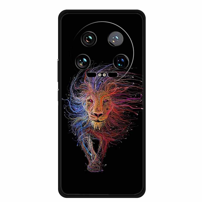 For Xiaomi 14 Ultra 5G Case 6.73''Animals Painted Silicone Soft TPU Coques for Xiaomi 14Ultra Shockproof Cover Shells Cool Wolf