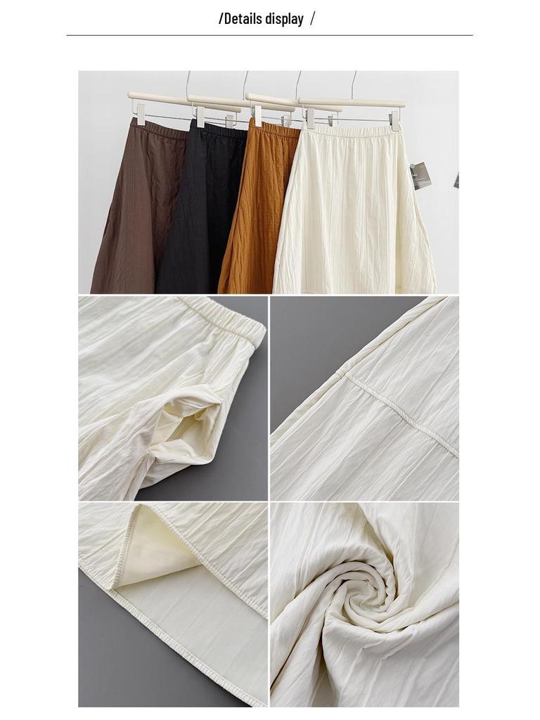 Women's Japanese Retro 3D Textured Quilted A-Line Midi Skirt for Autumn/Winter.