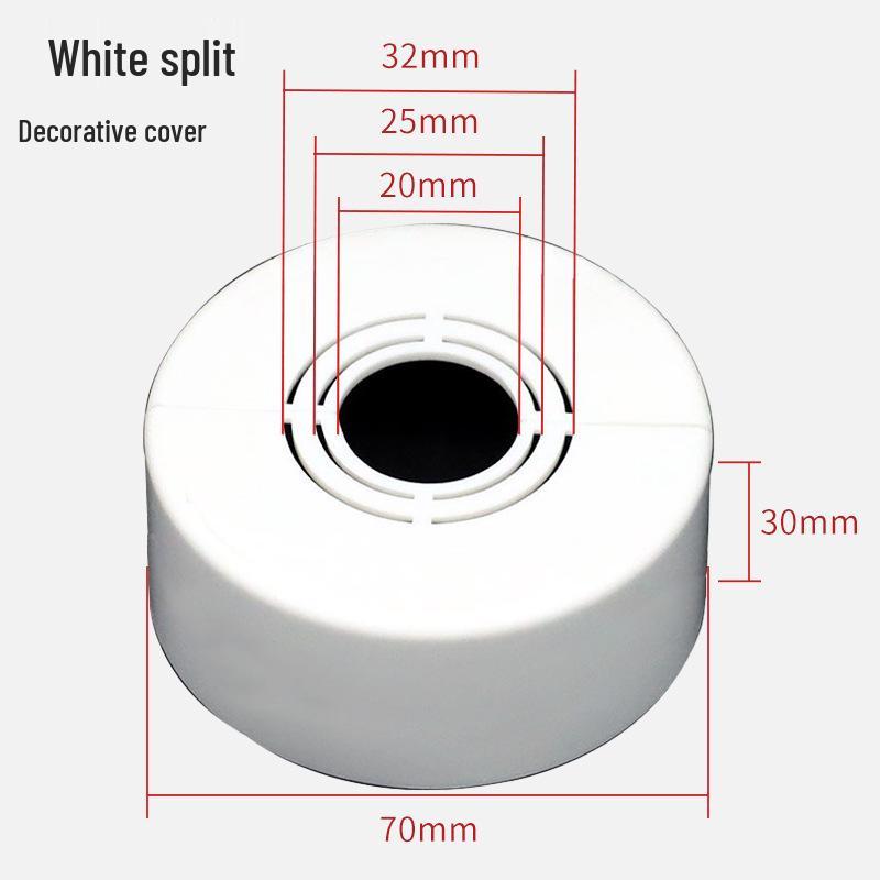 Dekorativní kryt sprchové hlavice děleného typu bez vrásek se zadním košíkem