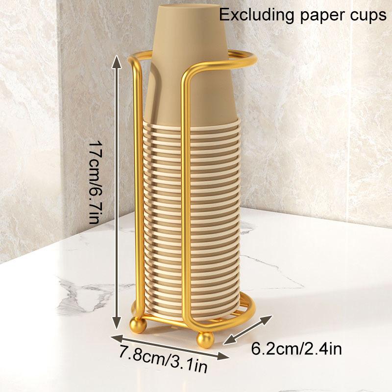 

1 шт. Подставка для дисплея, роскошная одноразовая чашка, двойная сетка, кружка для чая, железная полка, держатель для хранения B