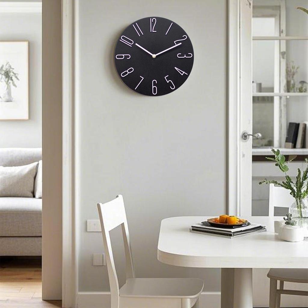 Wall Clock Non Ticking Time Display Supplies Bedroom Wall Clocks For Office Students Seniors Homeowners Apartment Bedroom