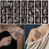 Diwali Tattoo Template Henna Stencil, Reusable DIY Tattooing Template, Floral Animal Patterns Music Festival Temporary Stencil for Indian Tattoos