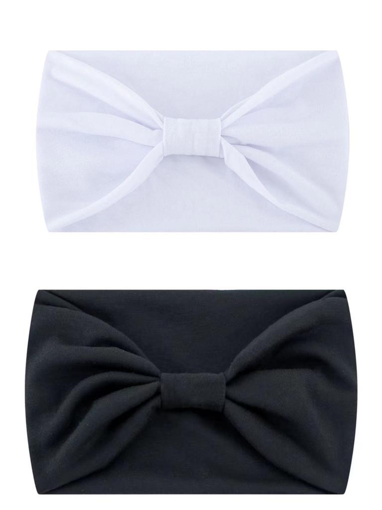 Solid Wide Headband Women Hair Accessories Bowknot Turbans Head Band Wash Face Make-up Sports Running Yoga Headbands