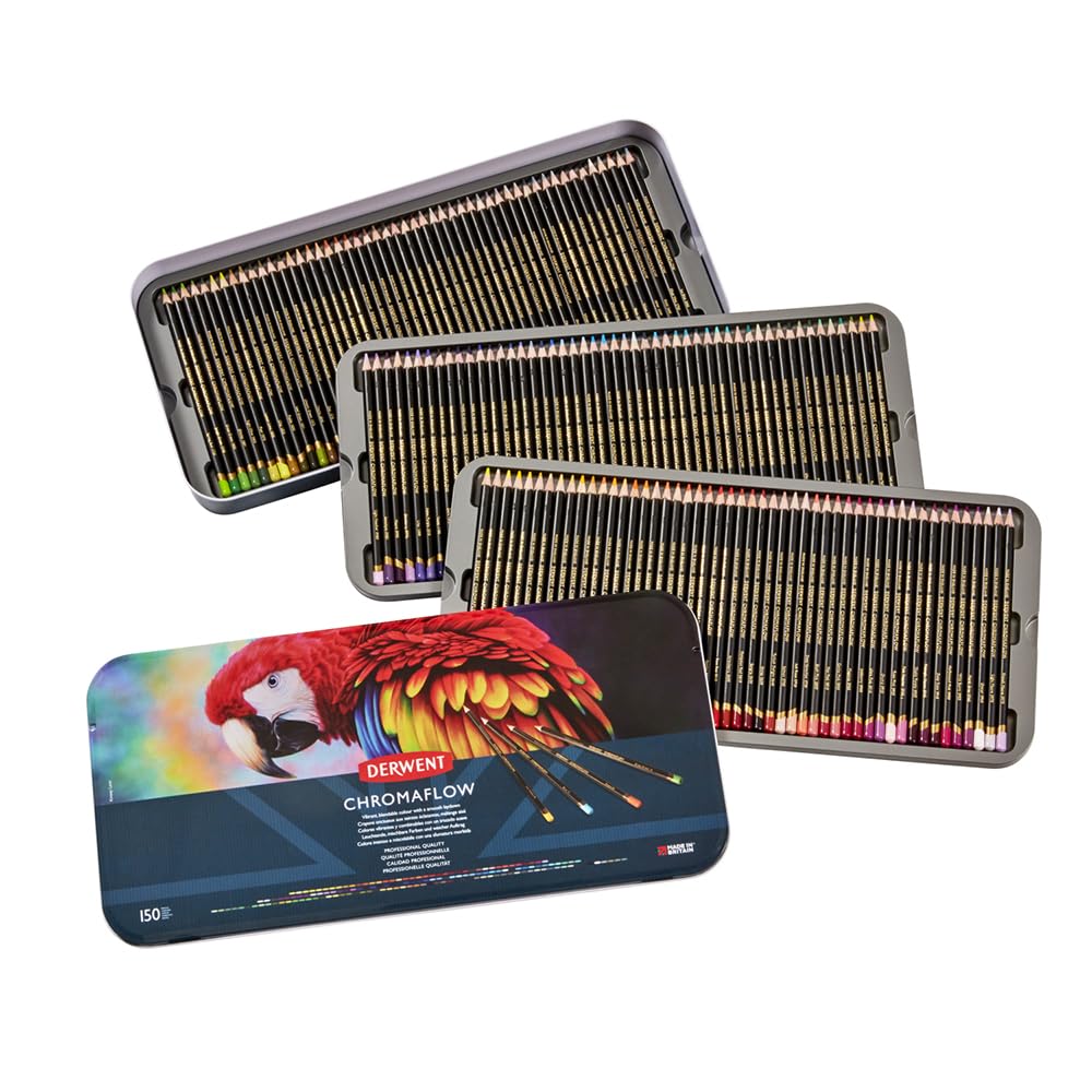 

Derwent Chromaflow Colored 2306263 Oil-Based Pencils, 150-Color Set,