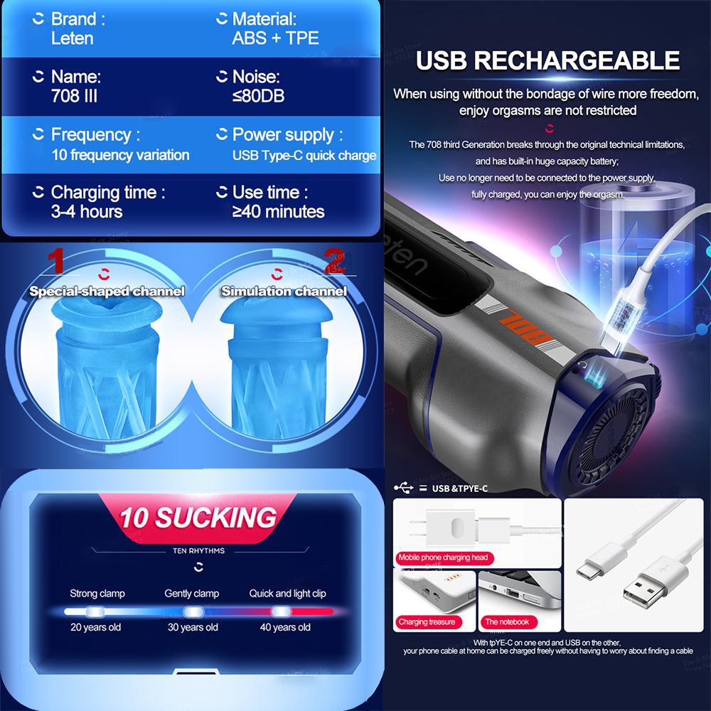 Generation Automatic Telescopic Male Masturbator Vagina Real Pussy Heating Moaning Masturbation Sex Toy For Men