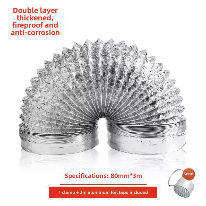 

Универсальный вентиляционный воздуховод из алюминиевой фольги для вытяжек и вытяжек в ванной комнате 8cm 3m exhaust pipe