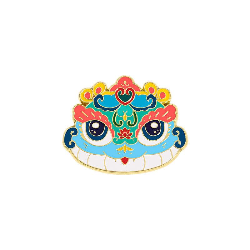 Snake Brooch Zodiac Commemorative Badge Cute Cartoon Animal Children'S Clothes Decorative Badge