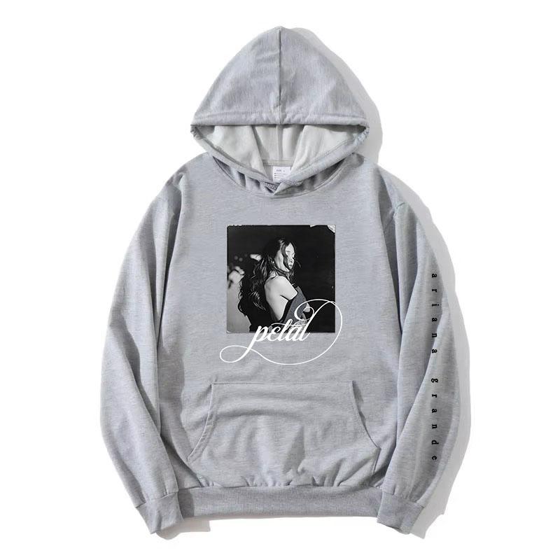 Felpe con Cappuccio Foto Piastrelle Petalo Design Ariana Grande Felpe con Cappuccio in Pile Manica Lunga Felpe con Cappuccio Unisex Streetwear Donna