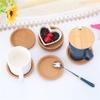 Round Cork Heat , Absorbent Cup Mats for Coffee Tea Drinks