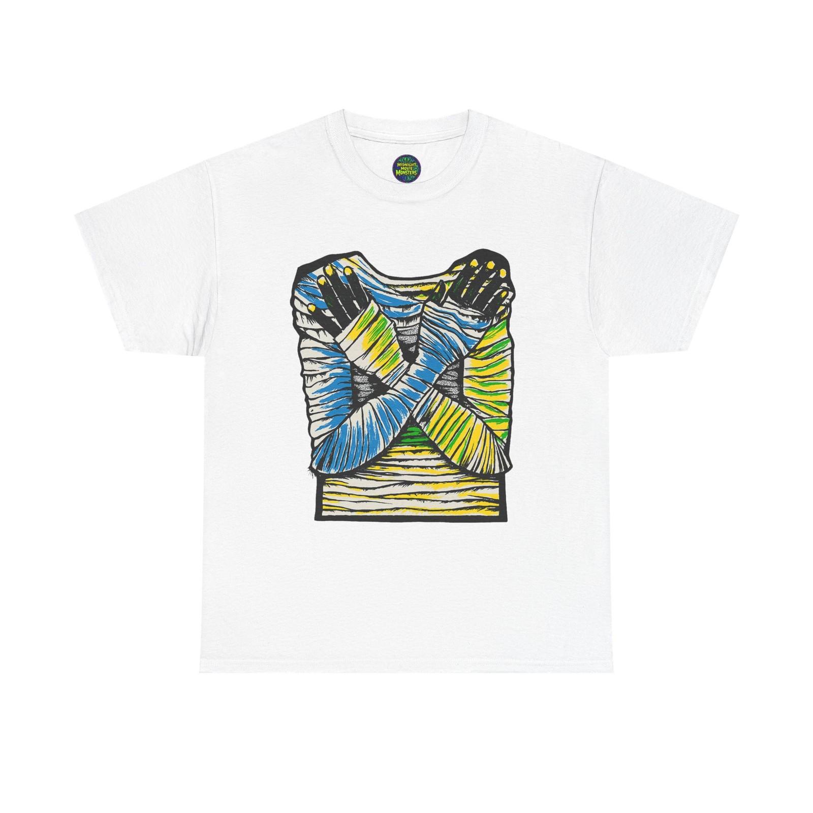 The Mummy Halloween Costume T-Shirt Graphic Tee Wrapped Arms Illustration S разноцветный
