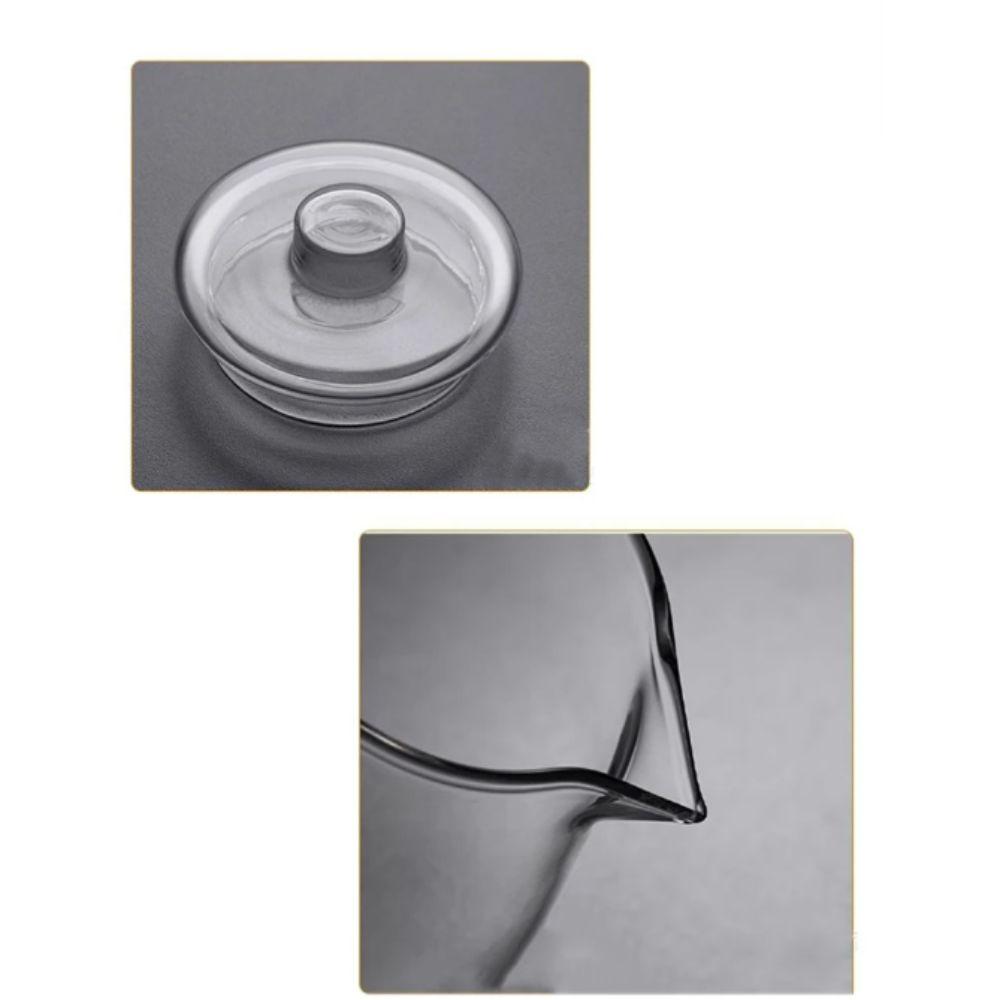 Transparent Glass Tea Pot High Boron Silicon Flower Teapot Pot Set Tea Cup Set  Water Boiling