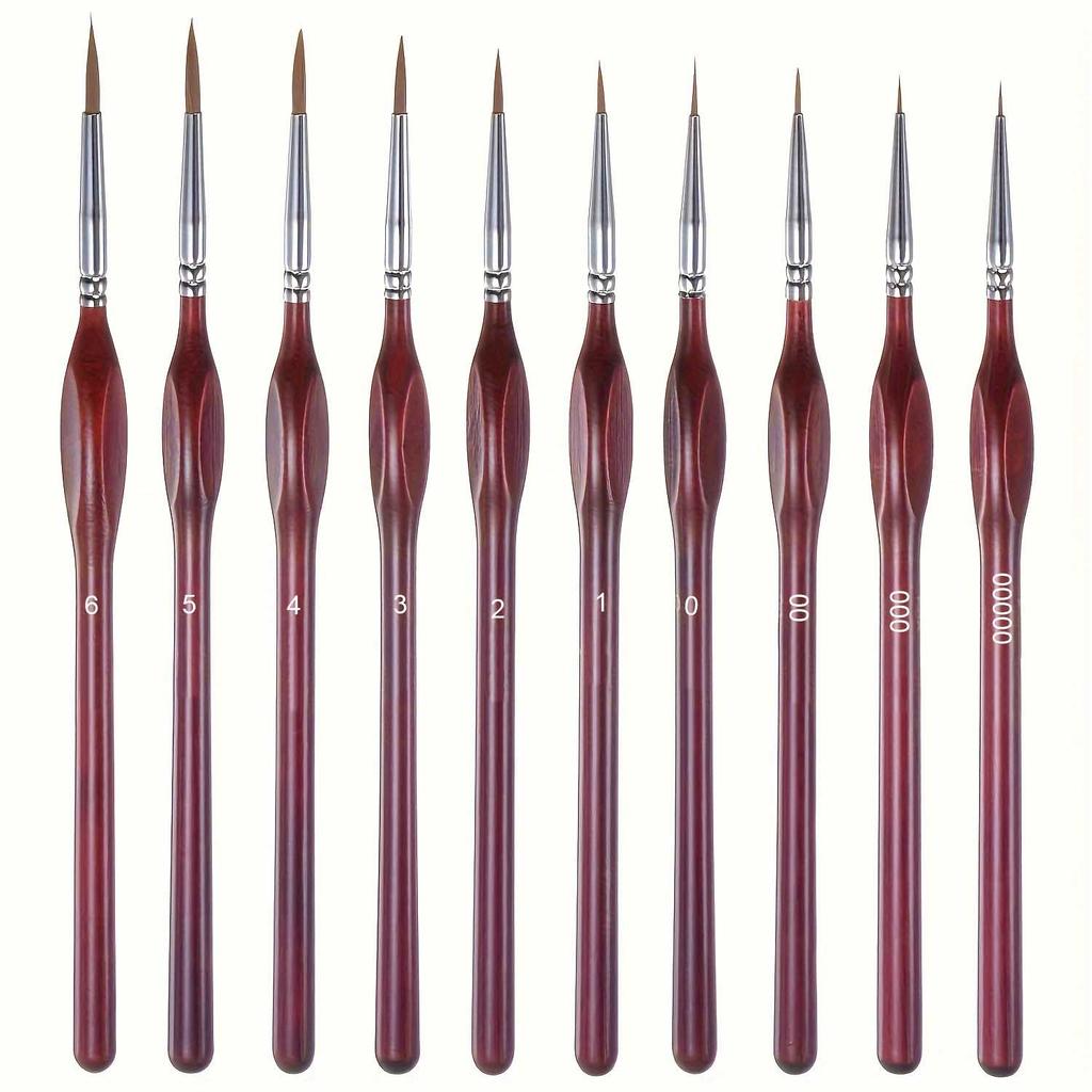 10/11/20/22 Stück Feine Detailmalpinsel Miniaturmalpinsel für Mini-Farben Pinselset für Acryl Aquarell Gesicht Nagel