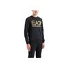 Emporio Armani EA7 SS24 Letter Logo Printed Crew Neck Pullover Long Sleeve Sweatshirt Men Sweatshirt Black 3DPM63-PJSHZ-0208