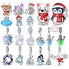 Copper Ice&Snow Charms Xmas Snowman Penguin Elk Rabbit Polar Bears Fit Original Bracelet Pendant Women Jewelry Acc