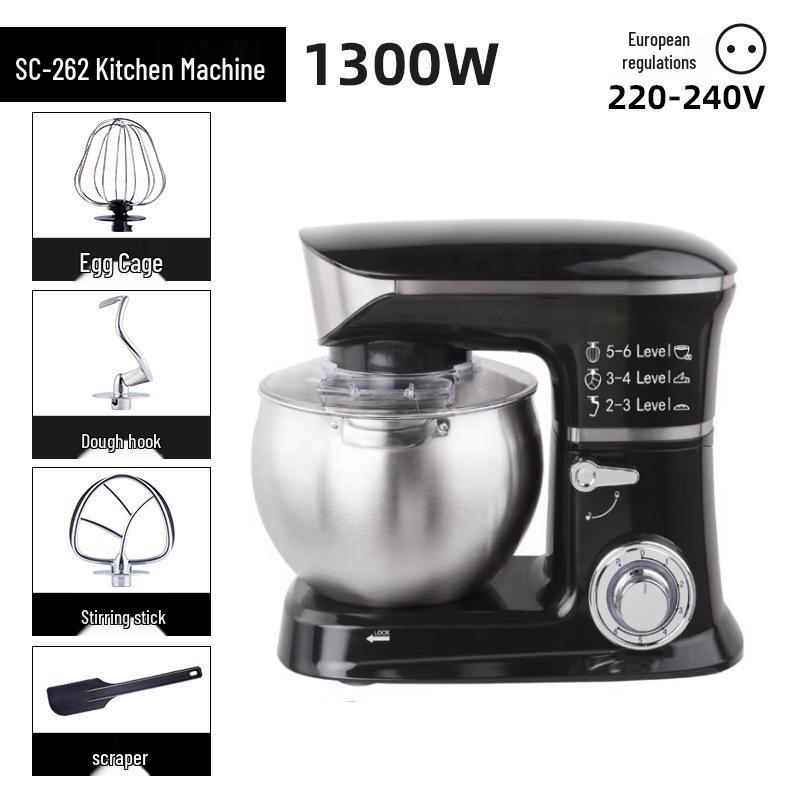 US & European Multifunction Stand Mixer: Automatic Dough Mixer, Egg Beater, Blender for Home Use