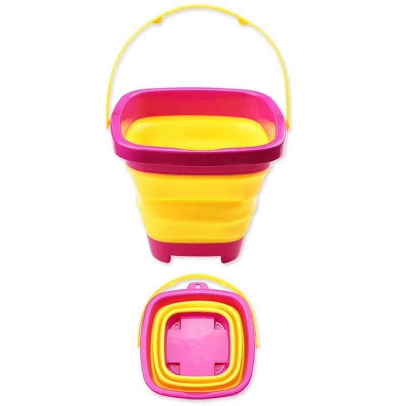

One Folding Bucket, Beach Water Play And Snowman-Making Toy Set, Multi-Functional Sand Digging Bucket And Snow Container, Essential