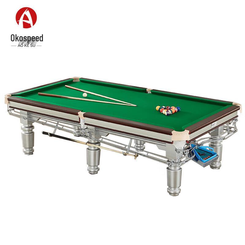 Aokosu Solid Wood American Pool Table with Automatic Ball Return
