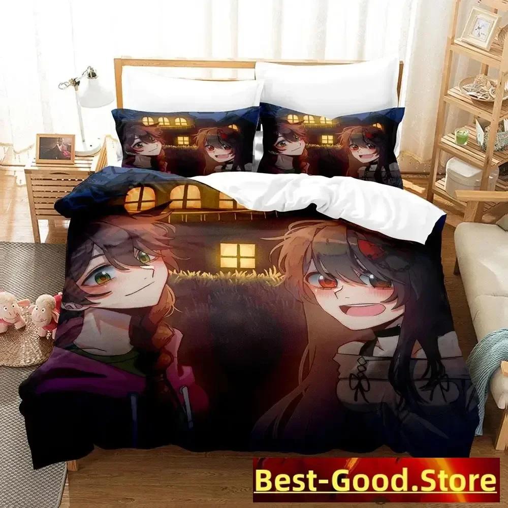 

Jeff And Jane Creepypasta Printed Bed Set Duvet Cover Pillowcase Bedding Set Linen Sheet Quilt Cover Queen King Size Anime 70x133cm 2pcs