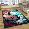 Yin og Yang 3D Naturaliser Kinesisk Tai Chi Teppe for Hjem Stue Soverom Sofa Dørmatte Dekor, Lekeområde for Barn Sklisikker Matte