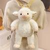 Zaino Peluche Animale Selvatico 40cm Peluche Morbido Bradipo Agnello Giraffa Borsa a Spalle Doppie Portafoglio da Shopping Peluche Regalo