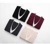 Women's 100% Wool V-Neck Slim Fit Sweater, Long Sleeve Knit Pullover