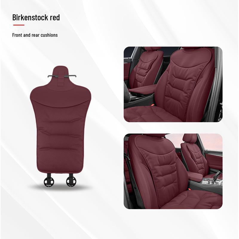 Universal Ventilated Nappa Leather Car Seat Cushions - Four Seasons, Breathable, High-Grade, Perforated Design for All Models.