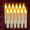12 Pcs Floating Candles with Wand Remote Magic Hanging Flameless LED Taper Candles Battery Operated Flickering Candlestick with Warm Light for Ceiling