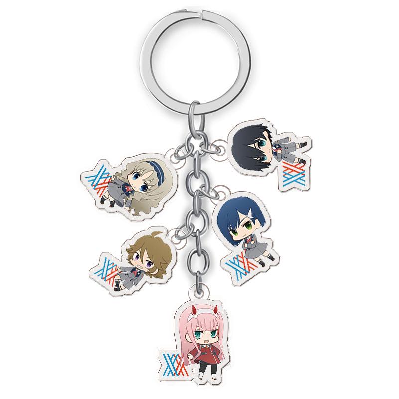 DARLING in the FRANXX Acrylic Keychain Set: 5 Anime Pendants 27mm