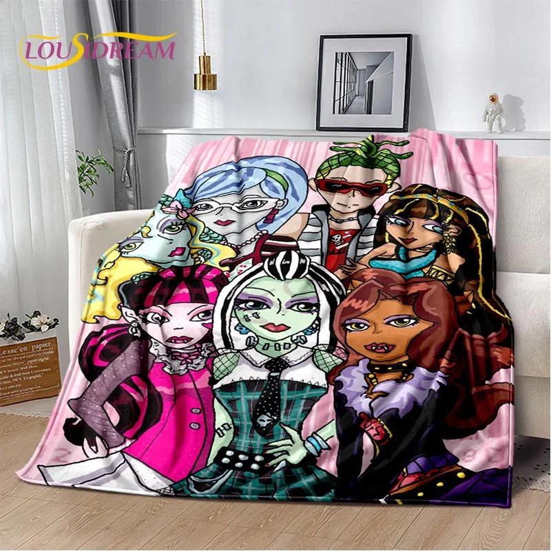 Cartoon Monster High Draculaura Wampir Miękkie Koce, Utrzymuj Ciepły Koc Wygodny Na Piknik Łóżka Sofa Dom Sypialnia Dzieci