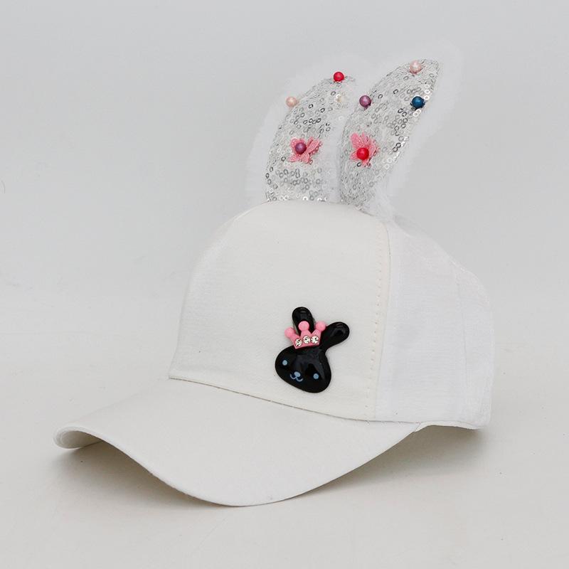 Sequins Cute Rabbit Baseball Cap Boys and Girls Baby Cap Formula Sunscreen Student Sun Hat