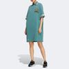 Adidas Originals Three Stripes Vintage Style Comfortable Polo Dress Women Dresses Mist-Grandma-Green HS1930