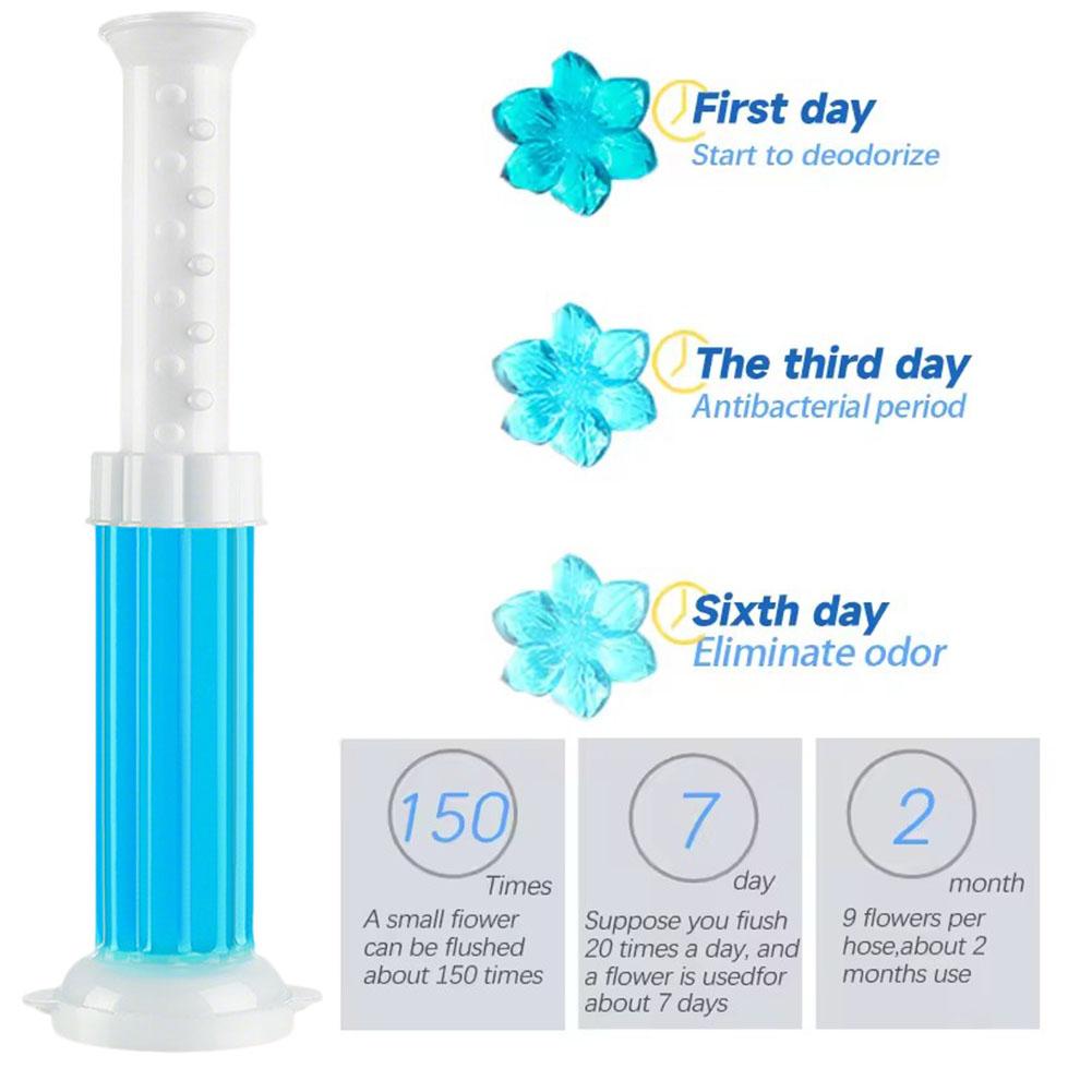 Toilet Cleaner Gel Fresh Flower Toilet Gel Stamp Stops Air Scent Deodorant Bowl and Limescale Freshening Toilet with Stains G4C8