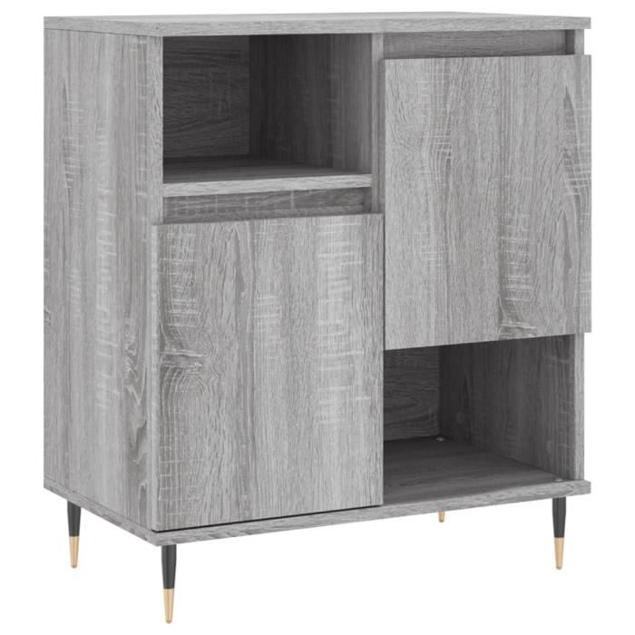 VidaXL Buffet Sonoma gris 60x35x70 cm Bois d'ingénierie 831186