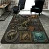 Prehistoric Dinosaurs Pattern Rug Floor Mat for Living Room or Bedroom Soft and Comfortable Carpet a Gift for Birthday and Holiday.
