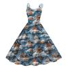 Women's Fashion Casual Halloween Print Sexy Off Shoulder Punk Retro Dress