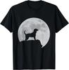Silueta Měsíce a Psa - Červený Redbone Coonhound Dárek Unisex Tričko