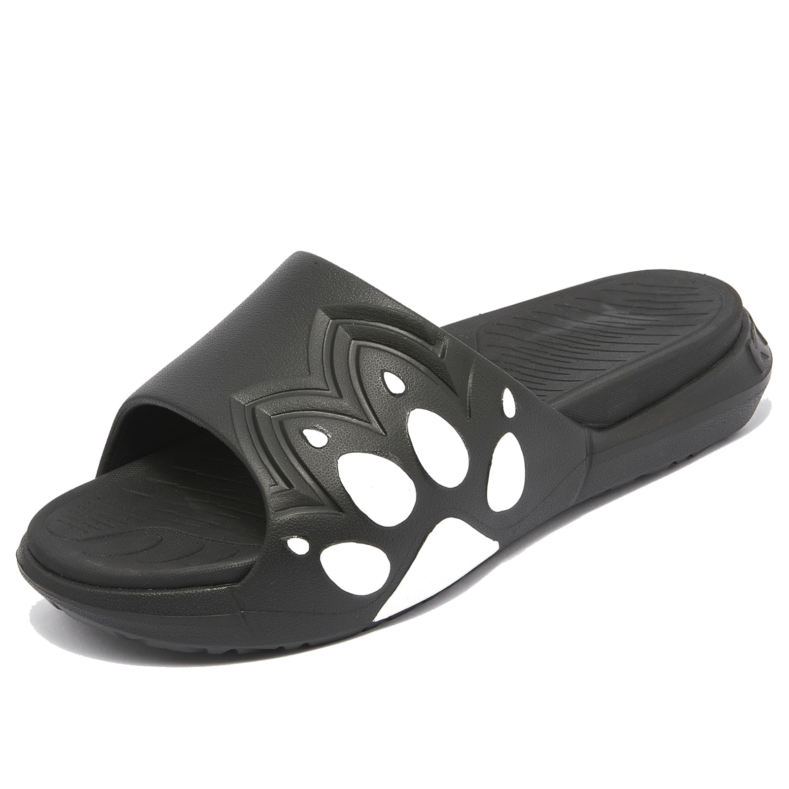 

Kelme Sports Sandals, Shower Slippers, Cushioned, Pool/Beach, Casual, Stylish, Lightweight, Indoor/Outdoor Use (Black, 23.0 cm)